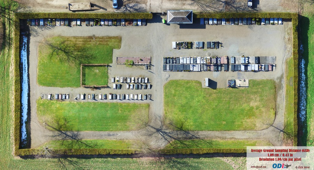 Orthophoto du cimetière de Jehanster