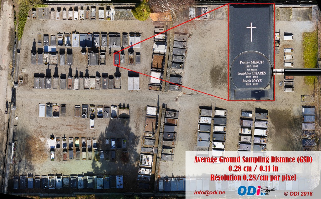Orthophoto du cimetière d'Oneux