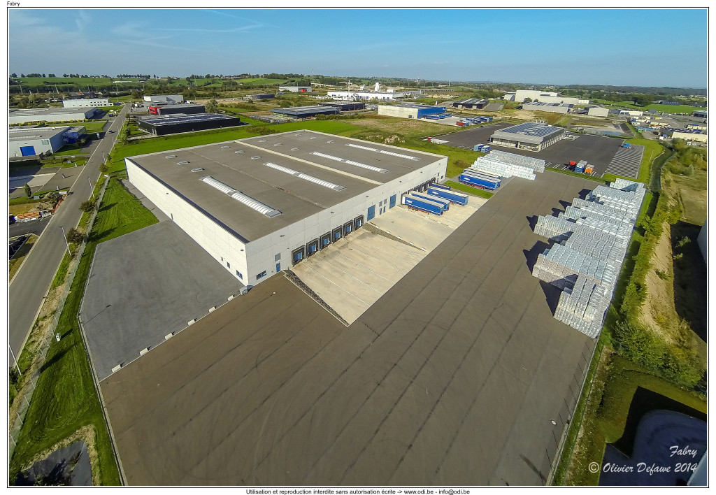 Vue aérienne de Fabry Logistics à Thimister